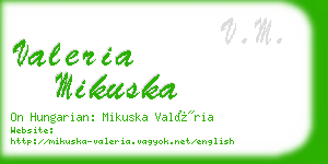 valeria mikuska business card